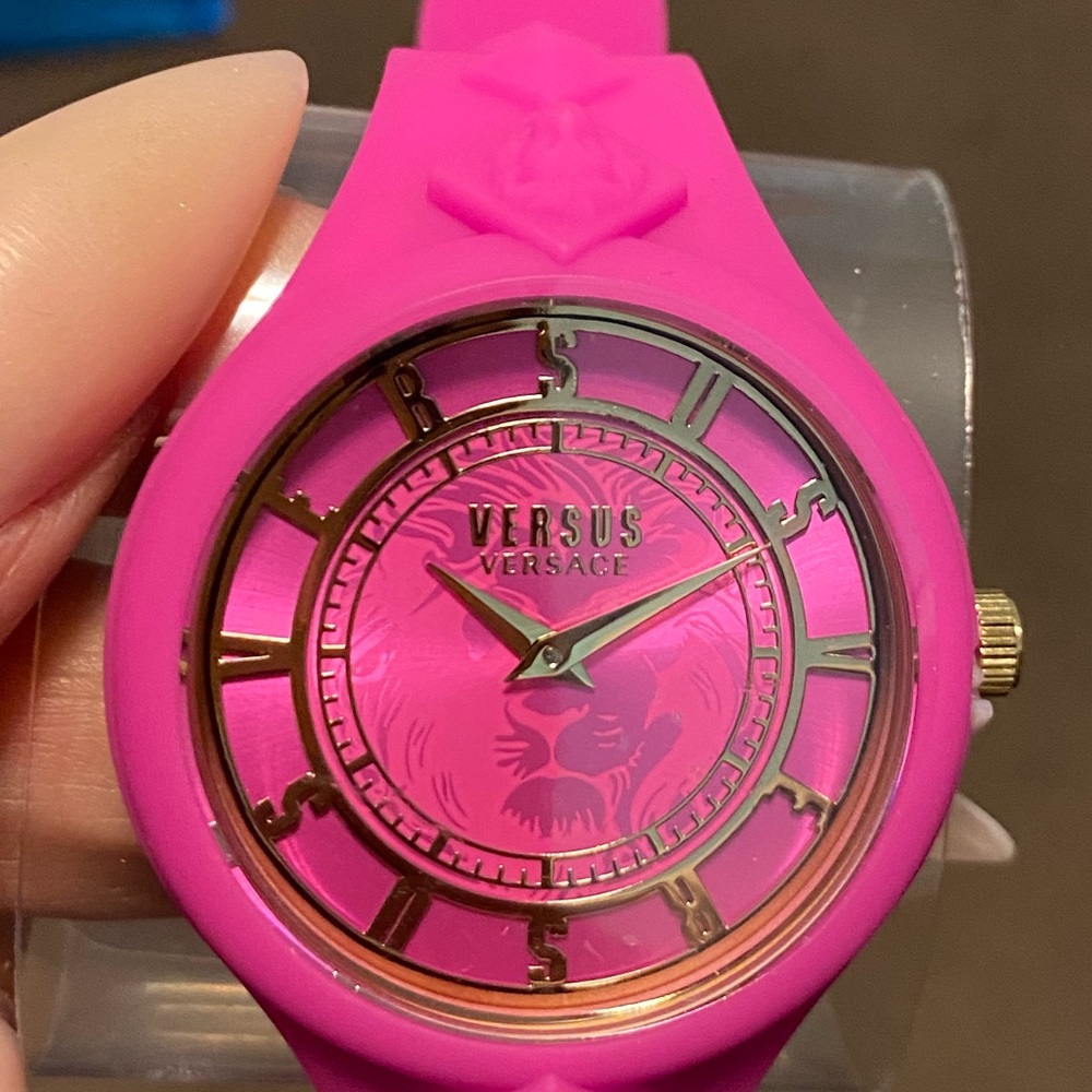 NWT Authentic Versace Neon Pink Watch